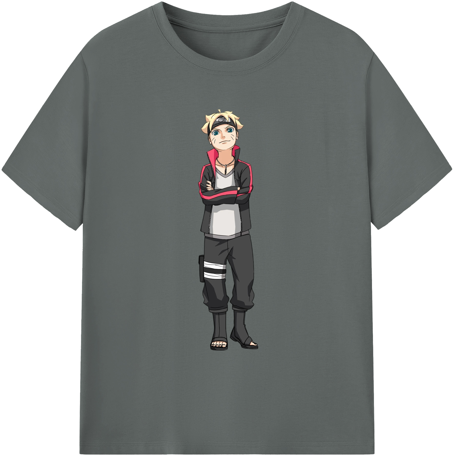 （画像用） NARUTO -ナルト- うずまき ボルト Uzumaki Boruto 綿100％ メンズ半袖Tシャツ｜肌触りやわらか＆通気性
